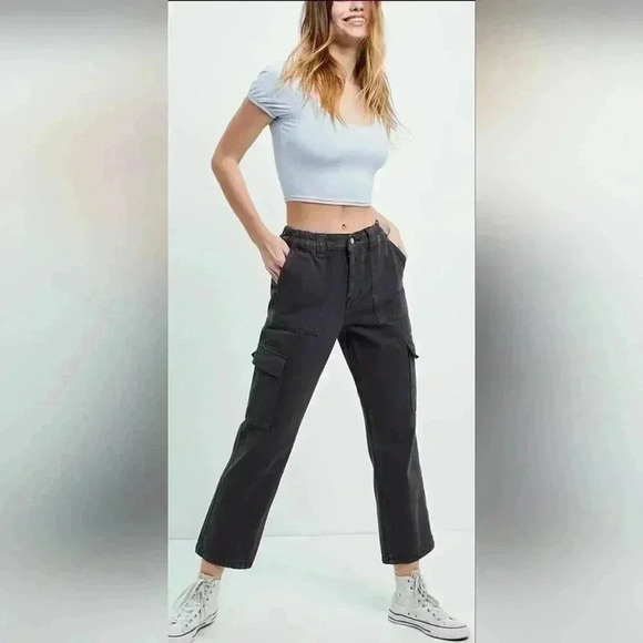 PacSun Almost Black Utility Cargo Pants - Picture 1 of 5